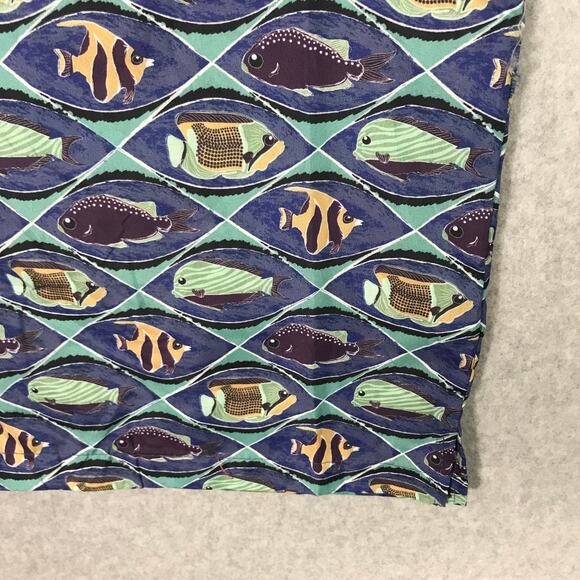 Trunks Surf Swim Co Shirt Mens Small Blue Button Beach Fish Waikiki‎ NWT $78 - Picture 5 of 10